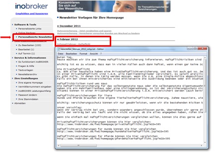 inoBROKER Newslettervorlagen